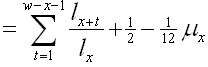 image - The average expectation of life, the average number of years that those aged x will live thereafter equation